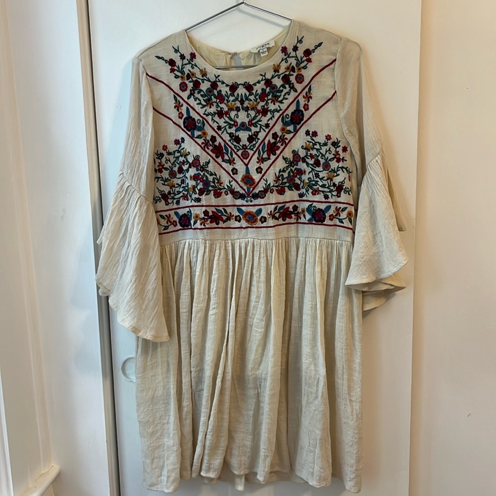 Umgee embroidered dress size L boho flowy hippie